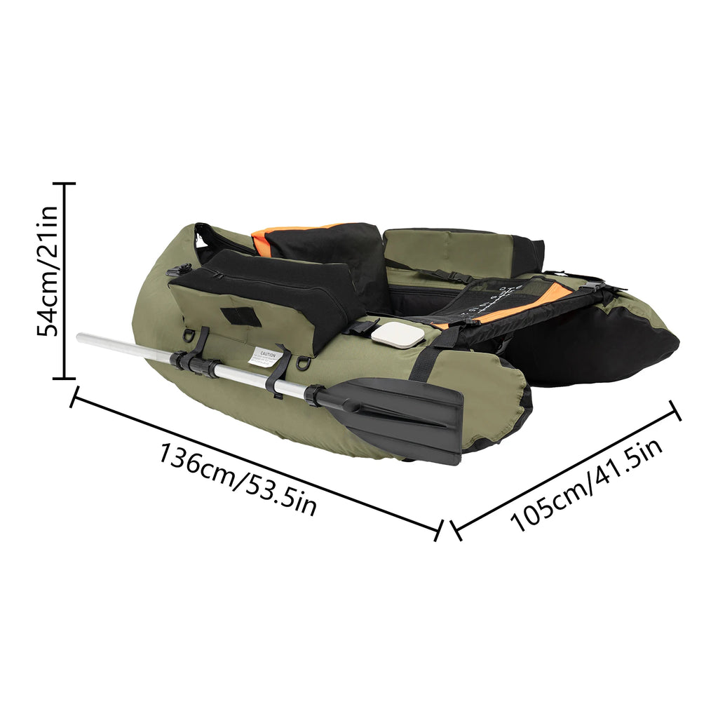 Fishing Boat, Outdoor Fishing Boat, Inflatable Fishing Boat Used in Oceans, Lakes, Rivers for Fishing, Rafting, Exploring