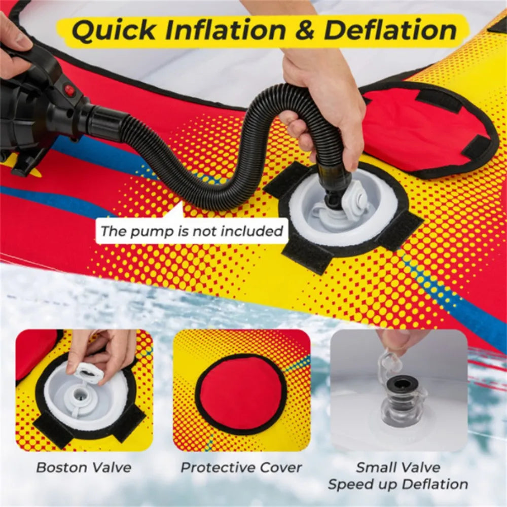 Double inflatable tow kayak Enhanced Water Fun for thrilling water adventures across oceans lakes rivers or pools