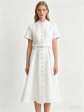 2026 Summer New Design Women's White Dress - High-end Luxury Slim-Fitting Style Sexy Women's Evening Gown