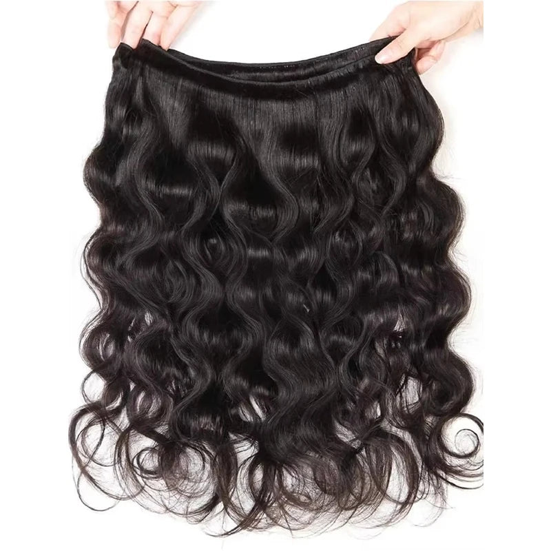 40Inch Body Wave Human Hair Bundles Brazilian Raw Human Hair 1/3/4 Bundles for Women 10A Thick Bundles 3 Days Delivery