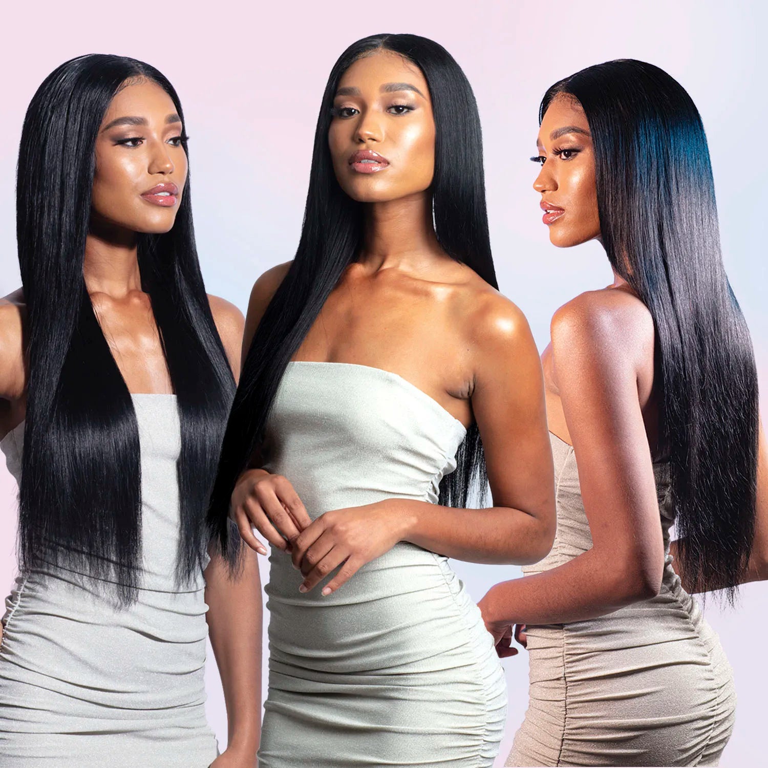 Shake-N-Go Glossy Virgin Remy Hair Weave 3 Bundles Straight – Natural Shine, Full Volume, Soft Texture, Easy to Style