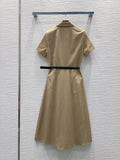 2026 Spring New Arrival French-Style Ladylike Shirt Dress — Waist-Defining Slimming Mid-Length Skirt With An Elegant Flared Hem