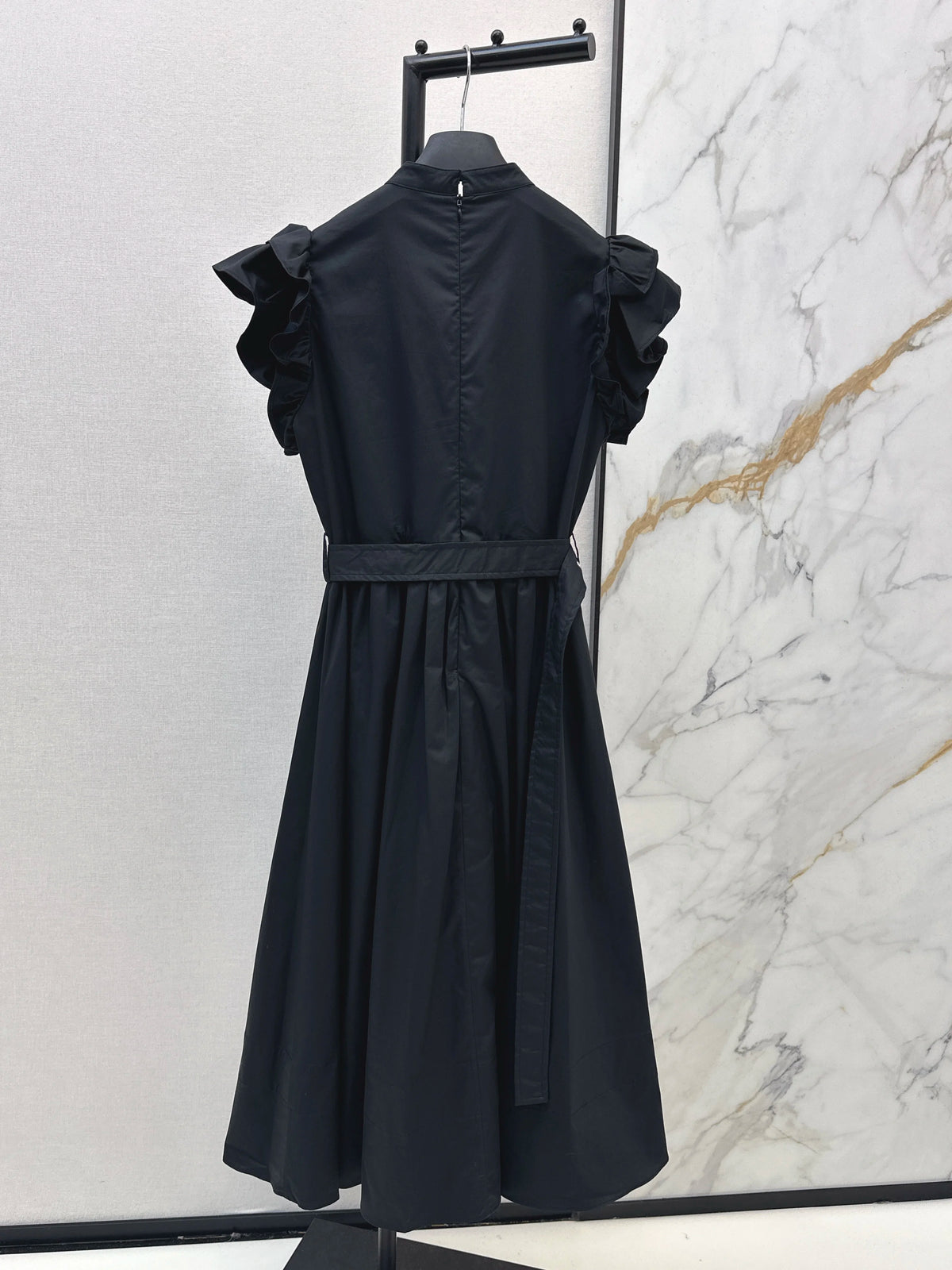 Stylish And Casual Vacation-style Long Dress New Spring 2026 Style Stand Collar Single-breasted Dress For Women