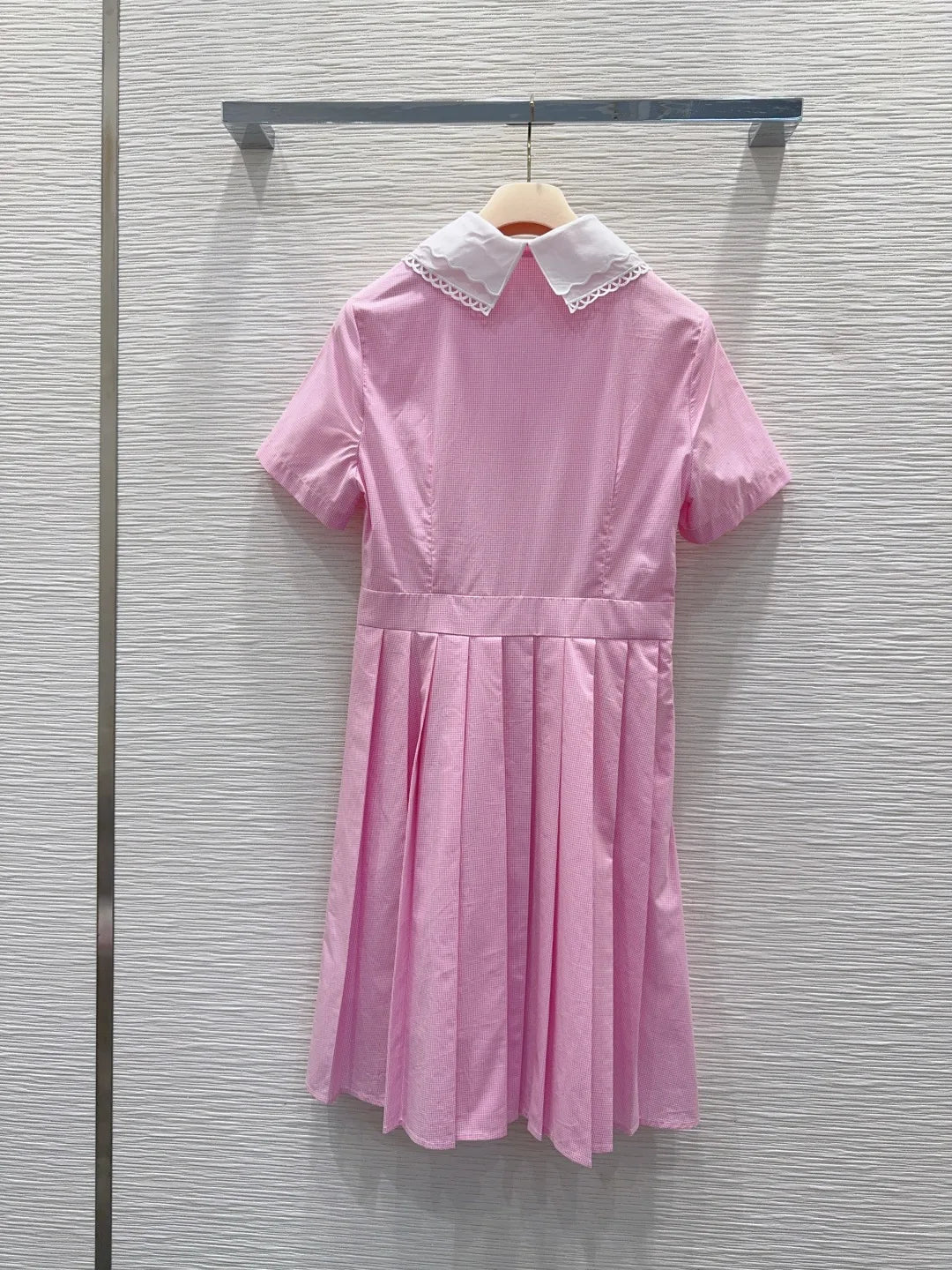 2026 Early Spring Designer Dress Ruffled sleeves with Belt velvet Mid-Length A-line Button Slimming Half-Sleeved