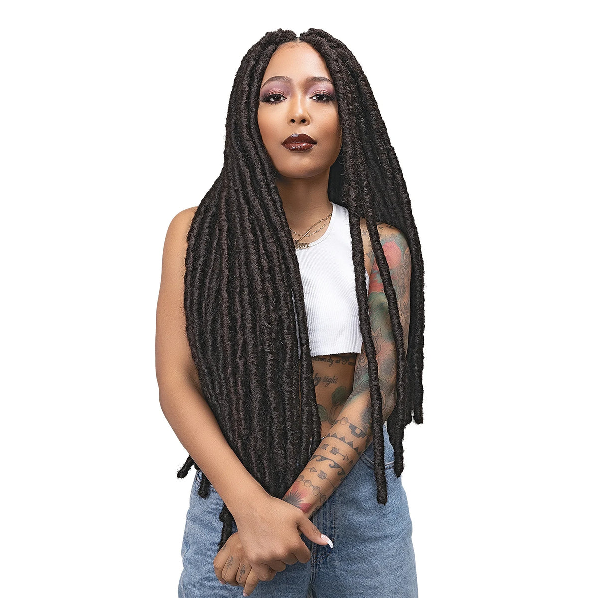 Box Deal Janet Collection Crochet Braids Nala Tress Rih Locs (20"-30") [20"] (50 packs), Synthetic Hair