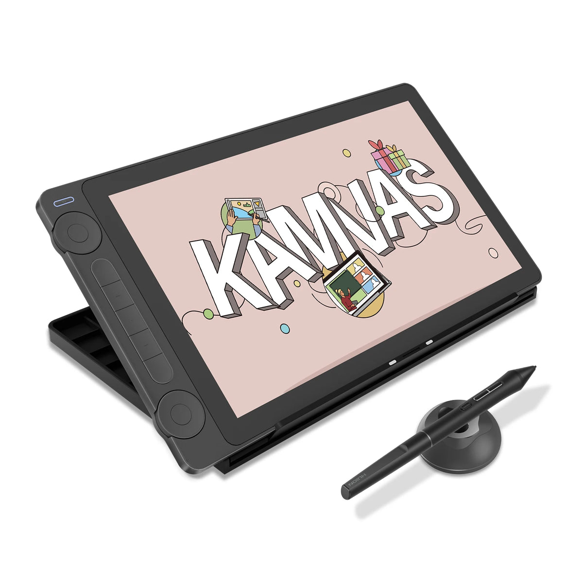 HUION Drawing Tablet with Screen, 13.3-inch Full-Laminated Art Tablet with Anti-Sparkle Canvas Glass, 99% sRGB