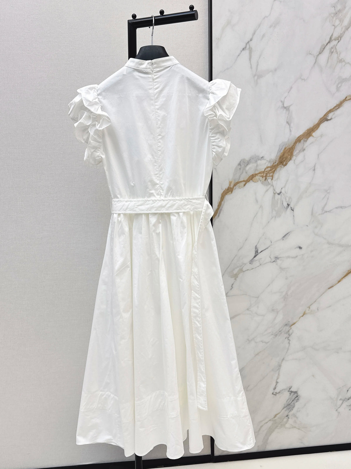 Stylish And Casual Vacation-style Long Dress New Spring 2026 Style Stand Collar Single-breasted Dress For Women