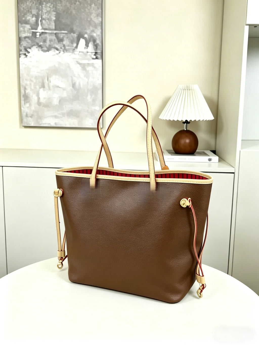 Women Large Capacity Tote Bag Single Shoulder Handbag With Coin Purse Size: 32*28cm