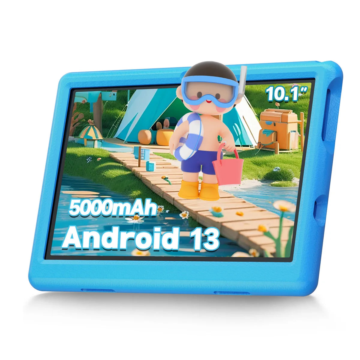KT1006 10.1 Inch Kids Tablet 6GB RAM 64GB ROM and 128GB SD Expansion 5000mAh Battery, HD Dual Camera Parental Control System