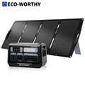 ECO-WORTHY  200W Portable Solar Panel and PS 2400W Power Station 2048Wh LiFePO4 Battery, for RV  Off Grid