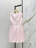 2026 Spring/Summer New Rhinestone Bow Sleeveless Dress - Ladylike Style For Everyday Commute And Parties