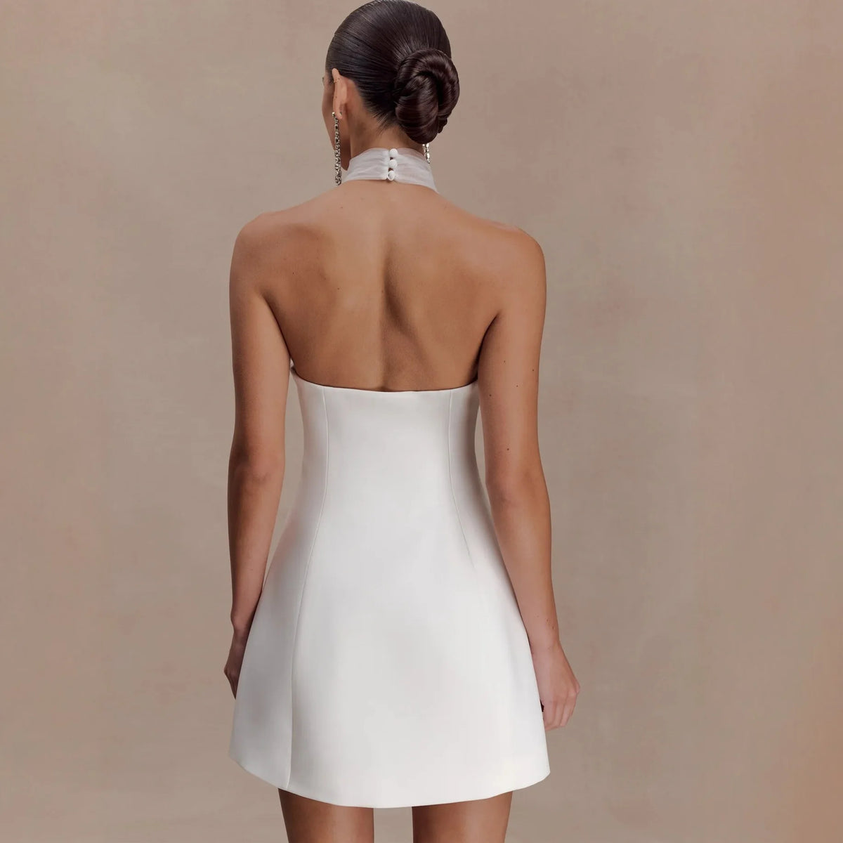 2026 Women Dress New Fashion Pure Color Sexy Strapless A Line Short Skirt Simple Stylish Exquisitely Fitted Elegant Attire