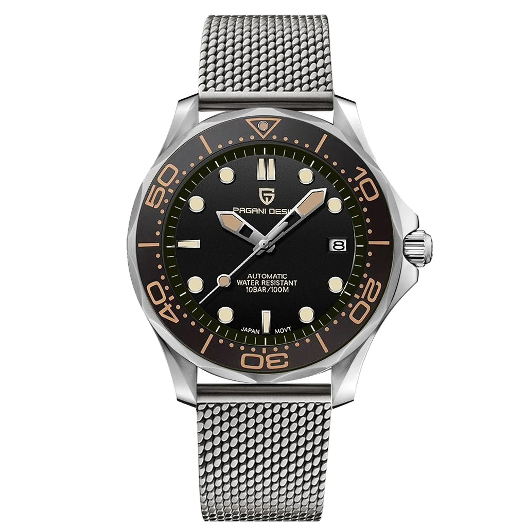 PAGANI DESIGN 2026 New 007 Mechanical Watches Men Retro Luxury Automatic Watch For Men AR Sapphire crystal Waterproof Clock Man