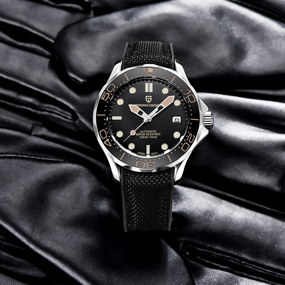 PAGANI DESIGN 2026 New 007 Mechanical Watches Men Retro Luxury Automatic Watch For Men AR Sapphire crystal Waterproof Clock Man