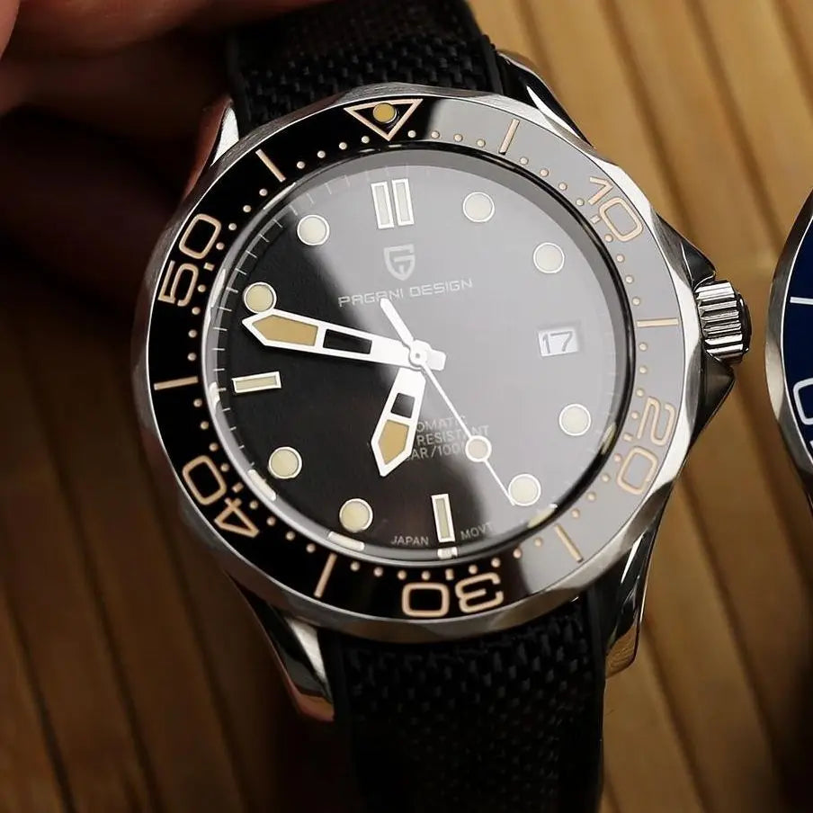 PAGANI DESIGN 2026 New 007 Mechanical Watches Men Retro Luxury Automatic Watch For Men AR Sapphire crystal Waterproof Clock Man