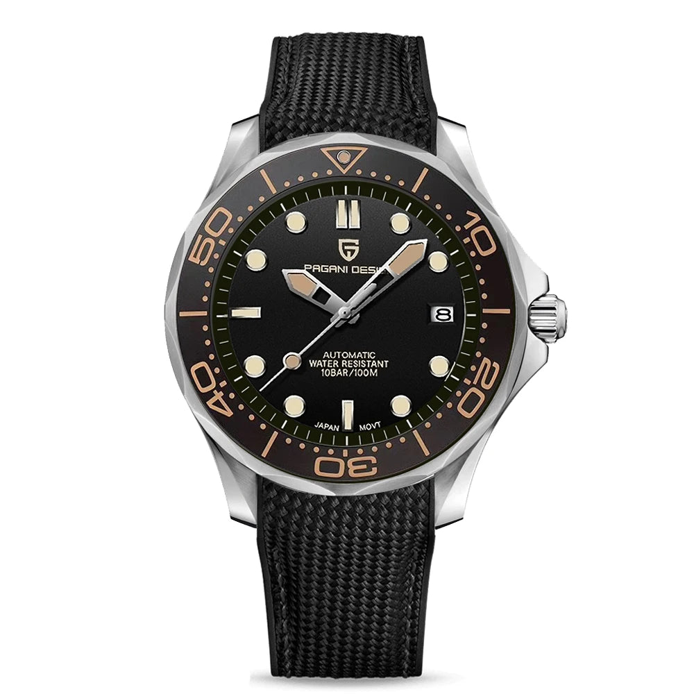 PAGANI DESIGN 2026 New 007 Mechanical Watches Men Retro Luxury Automatic Watch For Men AR Sapphire crystal Waterproof Clock Man