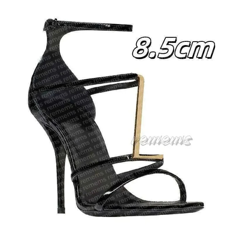 Designers' high heels, women's fishmouth, thin slippers, letters and empty high-heeled sandals, pointed shoes. size 35-41 000