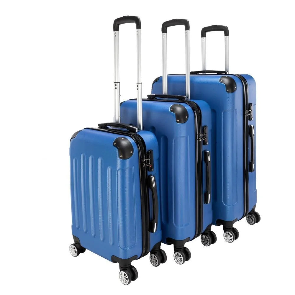 Luggage Sets Clearance ABS Hardshell 3pcs 20"/24"/28" Suitcase Hard Shell Blue
