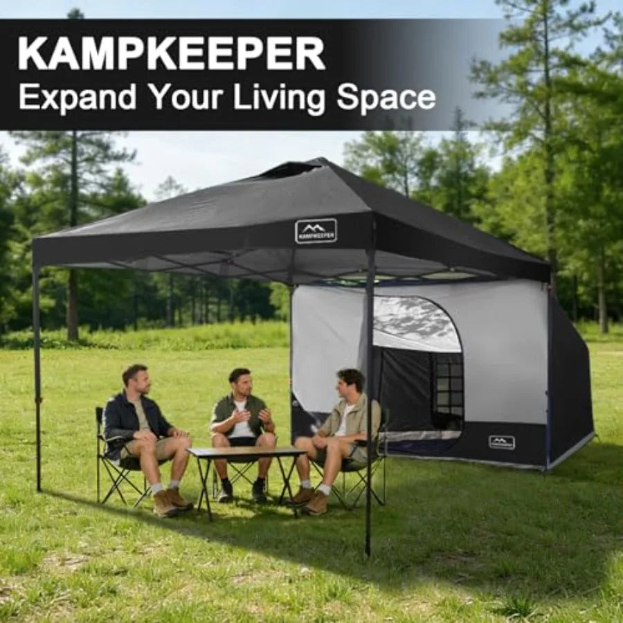 2 Person Canopy Side Tent Camping Tent for 10x10 Canopies Easy Up Cube Tents Gazebo Room with Mesh Window for Camping Storage E