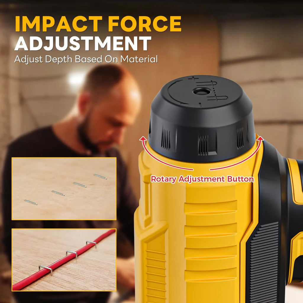 18 Gauge Nail Gun Battery Powered, 2 in 1 Cordless Brad Nailer/Electric Stapler with 2.0Ah Battery and Charger,1000pcs Nails and