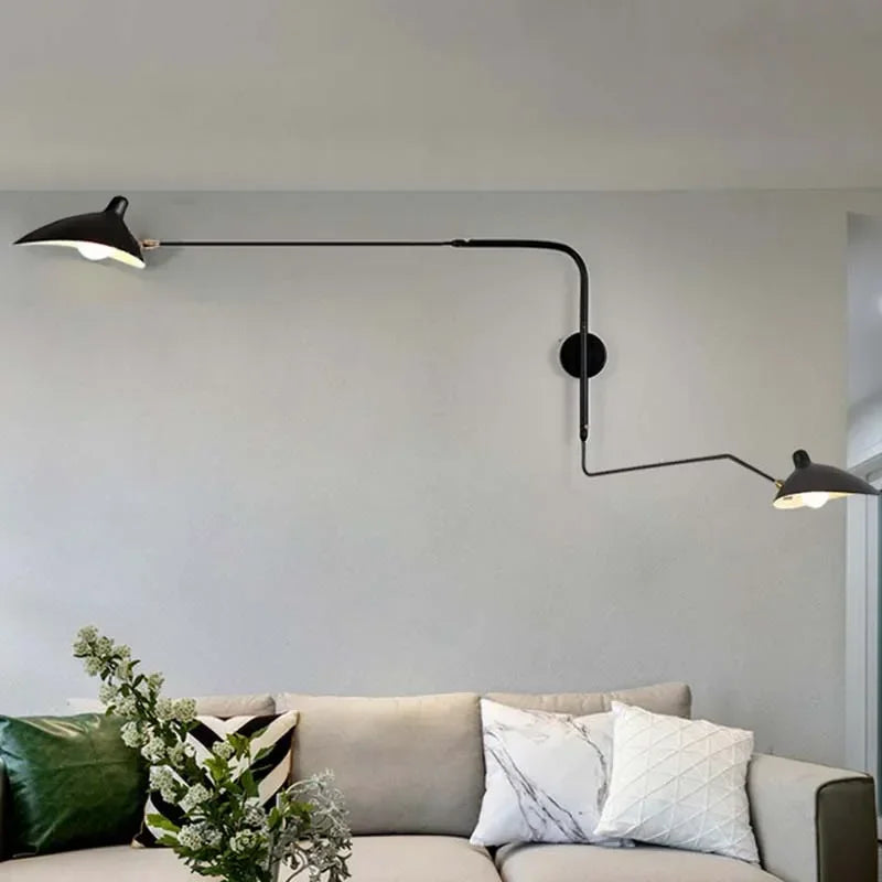 Nordic DaWn Spider Serge Mouille Wall Lights Bedroom Industrial Retro Wall Lamp Creative Simple Living Room Led Light Fixtures