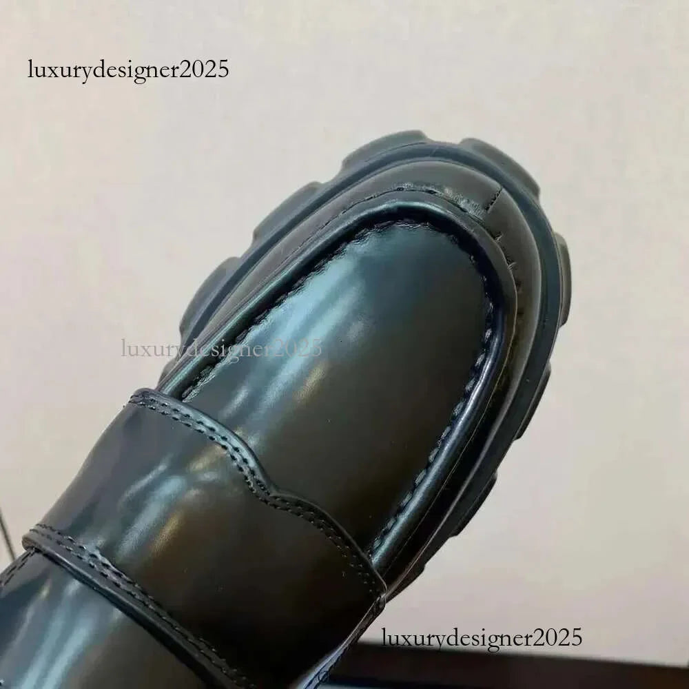 pradapradaly pradaly Designer Dress Shoes Loafers Platform Moccasins Womens Casual Monolith Black Leather Incr pradapradaly prad