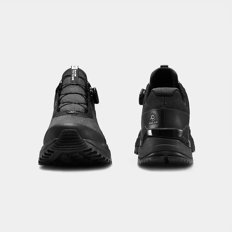Men's Waterproof Hiking Shoes with Dial Lacing System Anti-slip Outdoor Trekking Trail Running Lightweight Cushioning Footwear