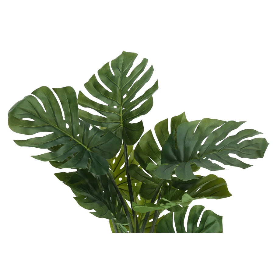 Artificial Plant 45 Tall Monstera Tree Indoor Faux Floor Potted Greenery Real Touch Decorative Green Leaves Black Pot