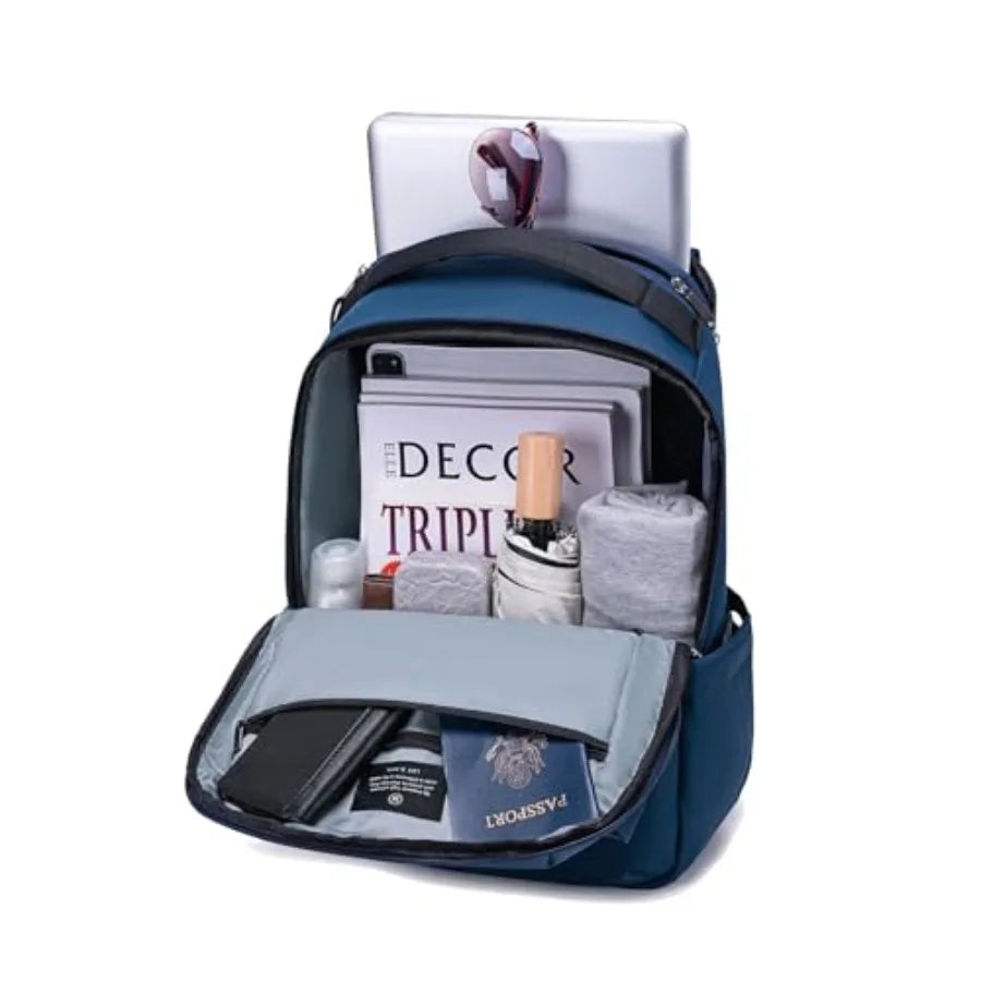 Origami Laptop Backpack for Work and Travel - Fits 16 MacBook Pro - Lightweight Business Bag - Men and Women Navy