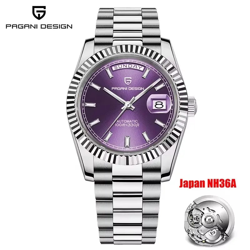 2025 New PAGANI DESIGN Men's Watches DD40 Rose Gold Automatic Watch Man Mechanical Wristwatches Luxury AR Sapphire Mirror Gifts