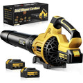 Leaf Blower Cordless 650CFM and 3 Speed Levels Electric Cordless Leaf Blower with 2 * 5.0Ah Battery Powered Blowers for Lawn Ca