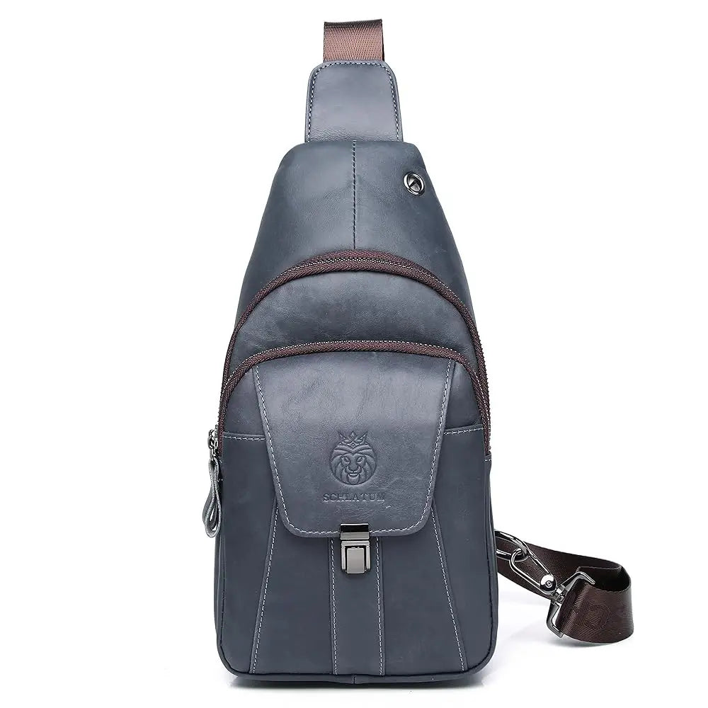 Genuine Leather Sling Bag for Men