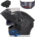 Bluetooth Motorcycle Helmet Modular Motorcycle Helmet with Bluetooth DOT Approved Dual Visor Full Face Flip up Bluetooth Integra