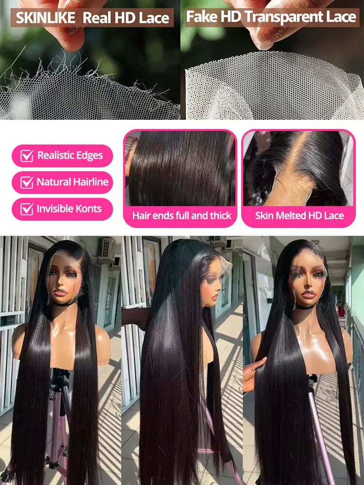 100% Human Hair 13x6 13x4 Bone Straight HD Lace Frontal Glueless Wigs 7x5 Ready To Wear Vietnamese Virgin Hair Wigs For Women