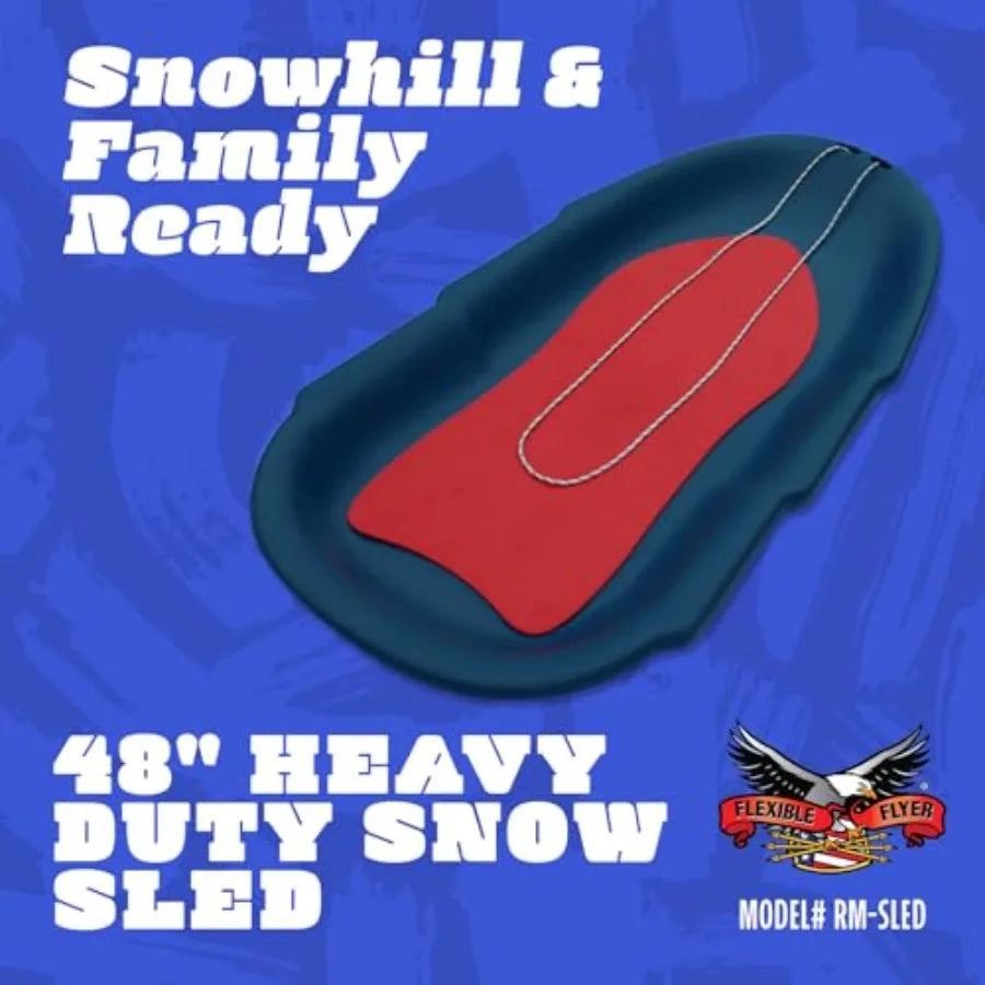 Roto Molded Snow Sled for Adults & Kids. Heavy Duty Plastic SNOW Slider