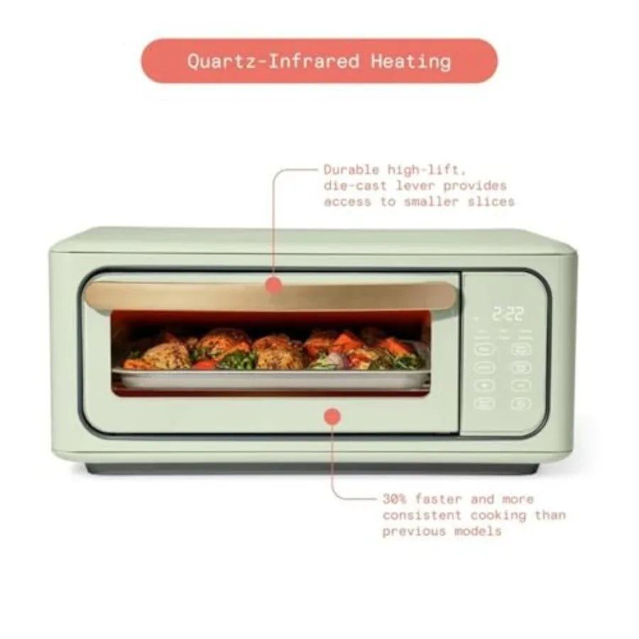 15L 9-Slice Infrared Convection Air Fryer Toaster Oven 10-in-1 Functions for Air Frying Toasting Baking Broiling Stainless Stee