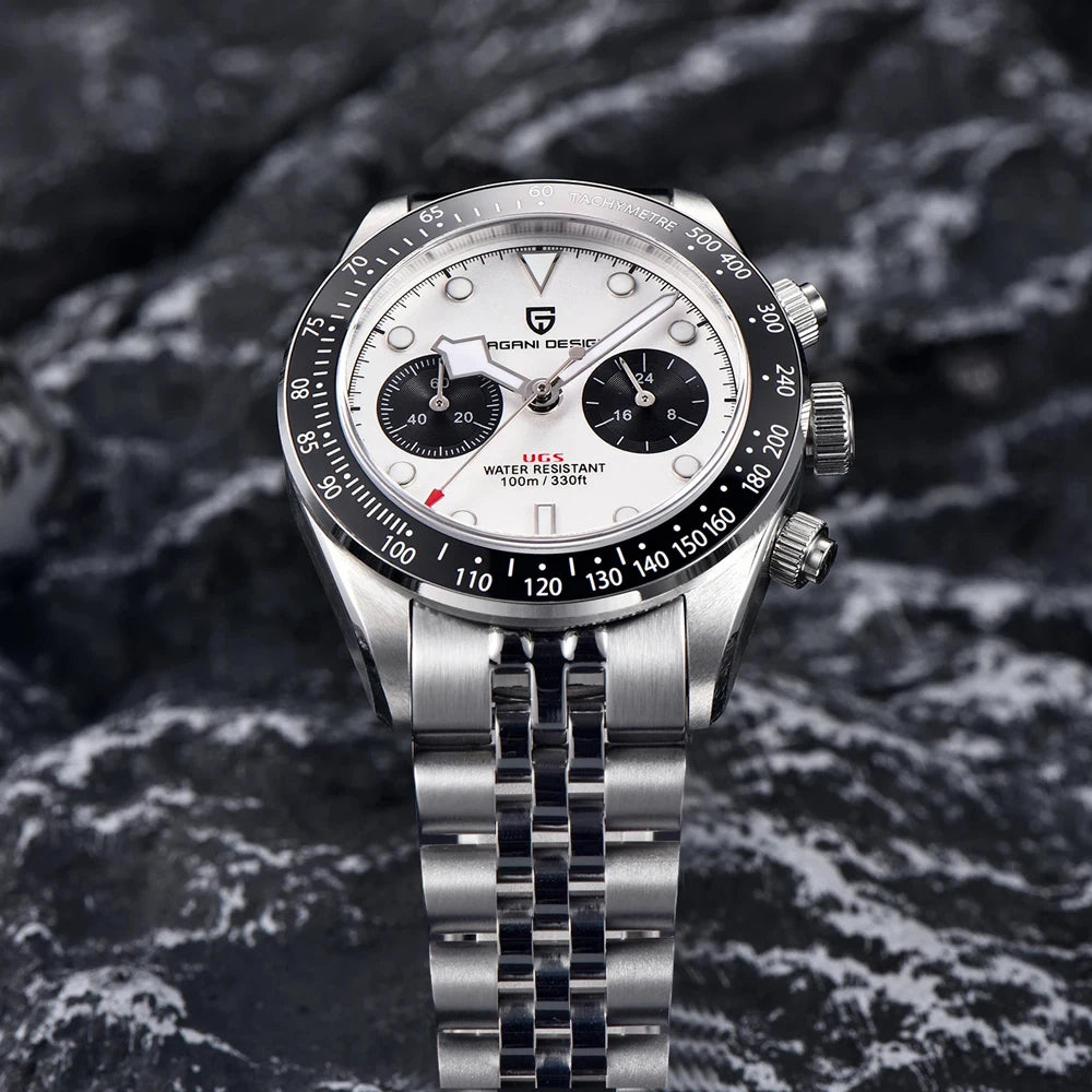 2026 New PAGANI DESIGN Retro Panda Mens Watches Luxury Quartz Watch For Men Chronograph AR Sapphire Waterproof Sports Clock Gift