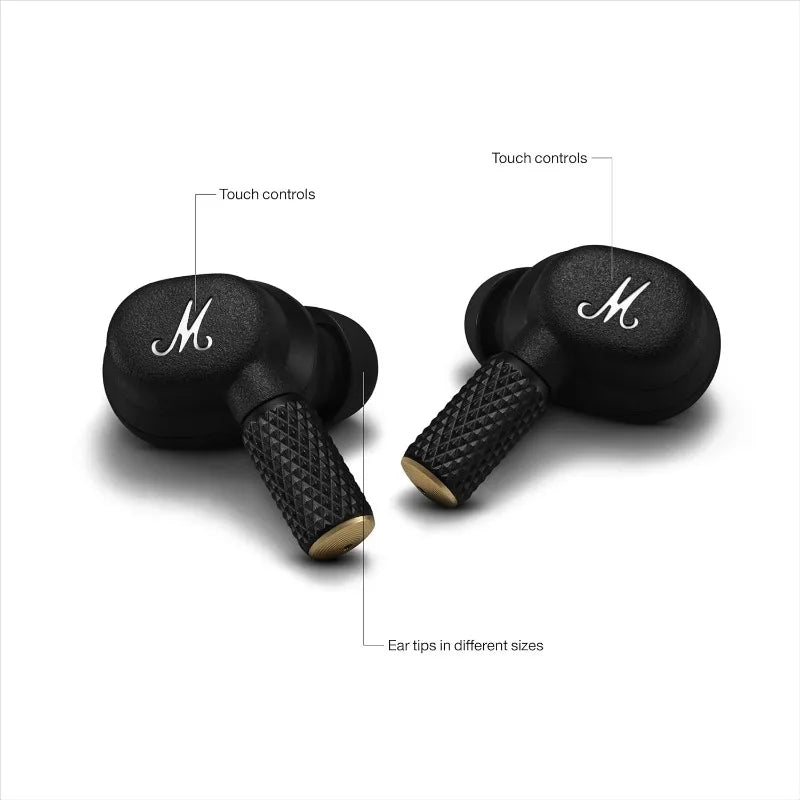 Genuine original Marshall Motif II True Wireless Active Noise-Canceling Earbuds Headphones, Black