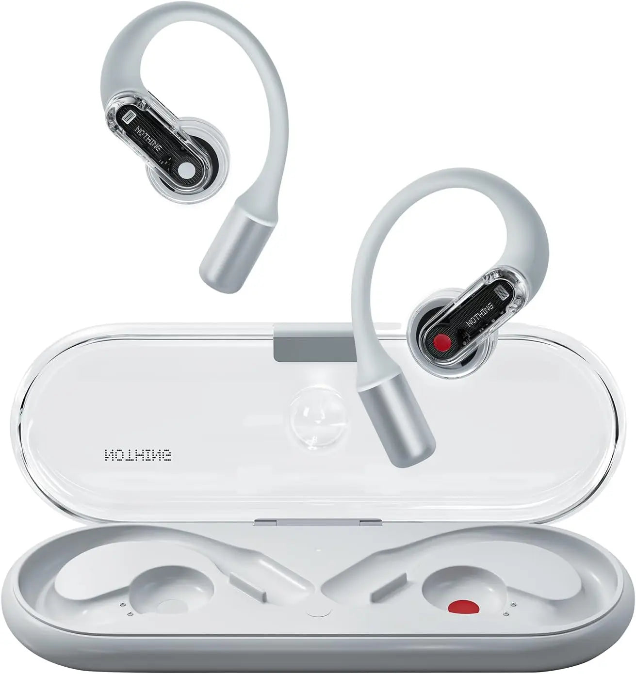 Lightweight Open Ear Headphones with Adjustable Earhooks, Multipoint Bluetooth, Clear Voice for AI Calls, IP54, Fast Charging