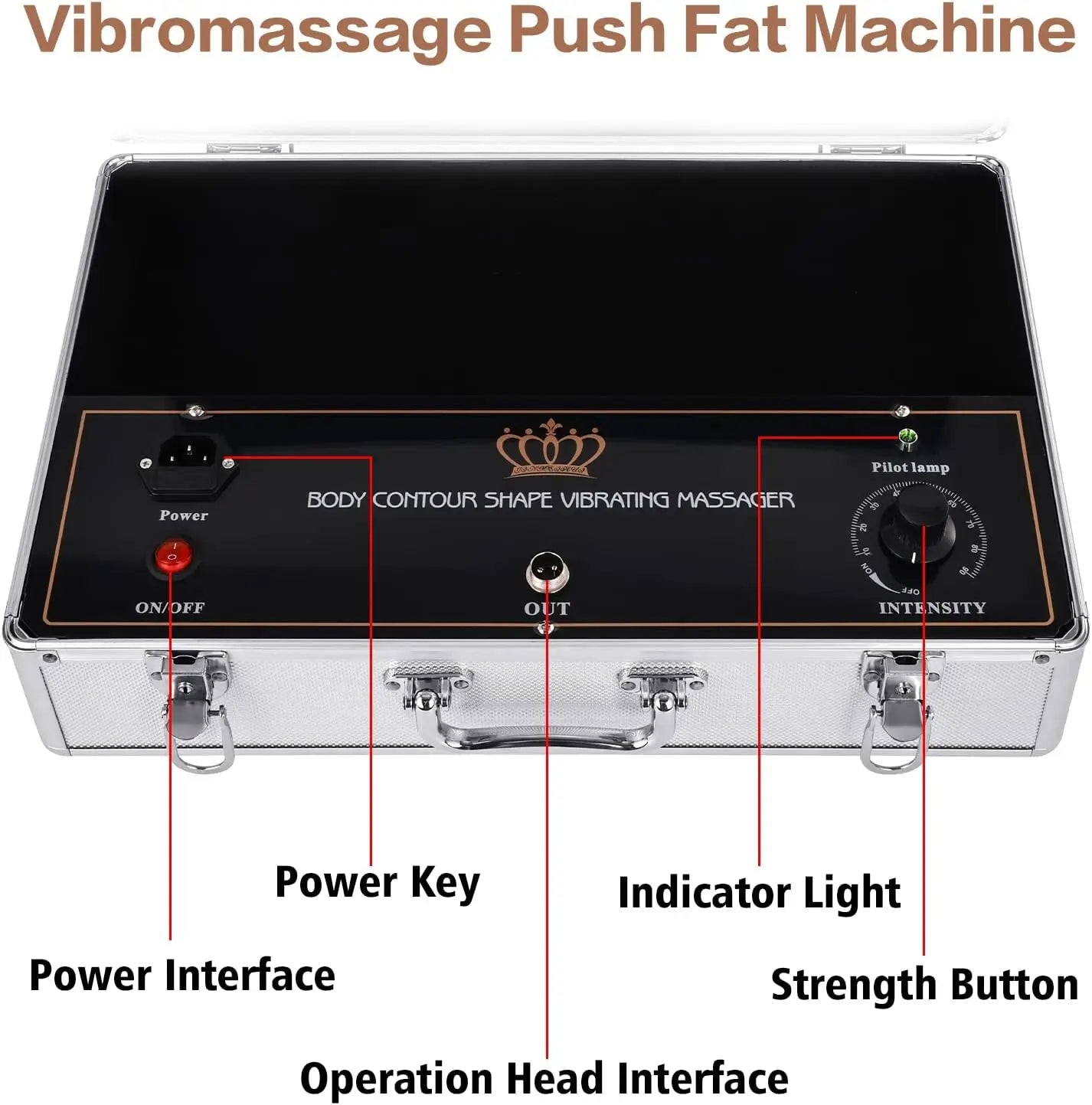 Electric Vibration Cellulite Massager Handheld Fat Remover Massage Box Back Massager Body Shaping Machine for Neck Back Shoulder
