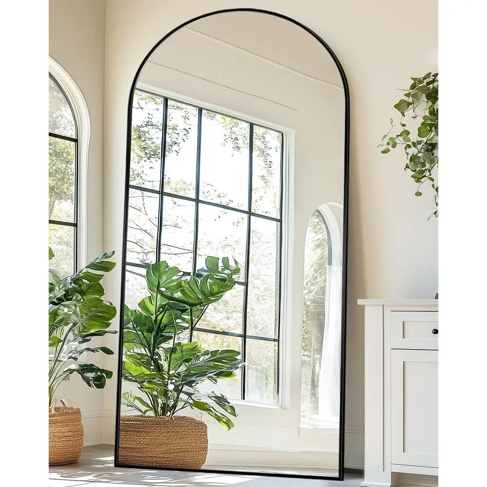 71 x 32 Arched Full-Length Mirror with Stand - Freestanding/Leaning/Wall-Mounted, Ideal for Bedroom, Living Room, Entryway, Dini