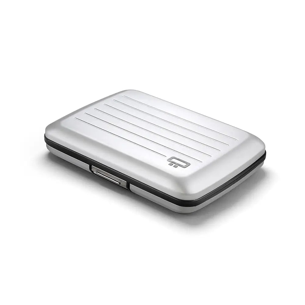 Aluminum card holder with metal lock, RFID protection against fraud and demagnetization, compact wallet, Smart Case