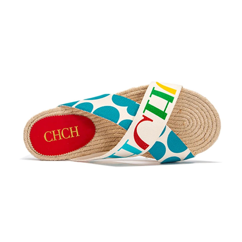 Designer New Flat Women's Slippers Woven Comfort Women's Shoes Casual Flat Slippers Luxury Brand Summer Shoes