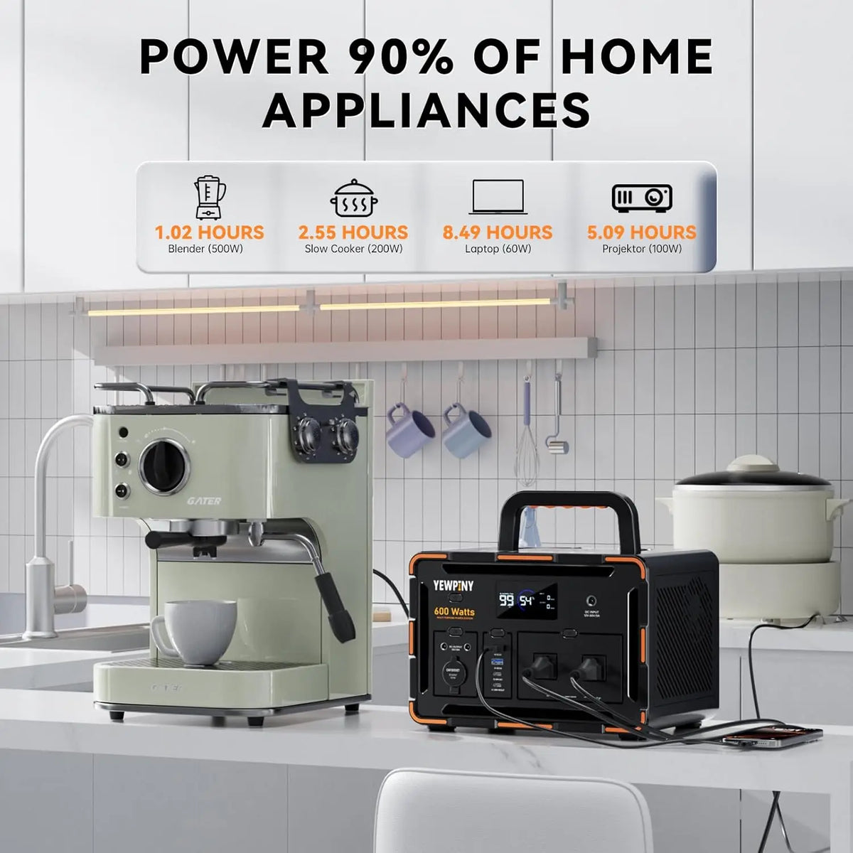 600W Portable Generator – featuring a 162000mAh battery, AC outlets, 100W USB-C PD, 10 outputs, and wireless, Customized