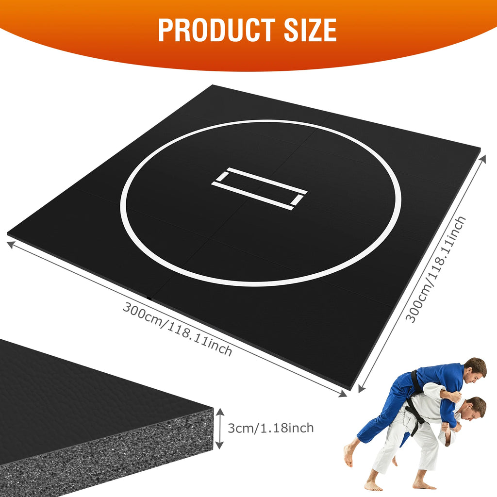 Wrestling Mat Waterproof Folding Training Mats for Yoga BJJ MMA Grappling Judo Boxing Martial Art