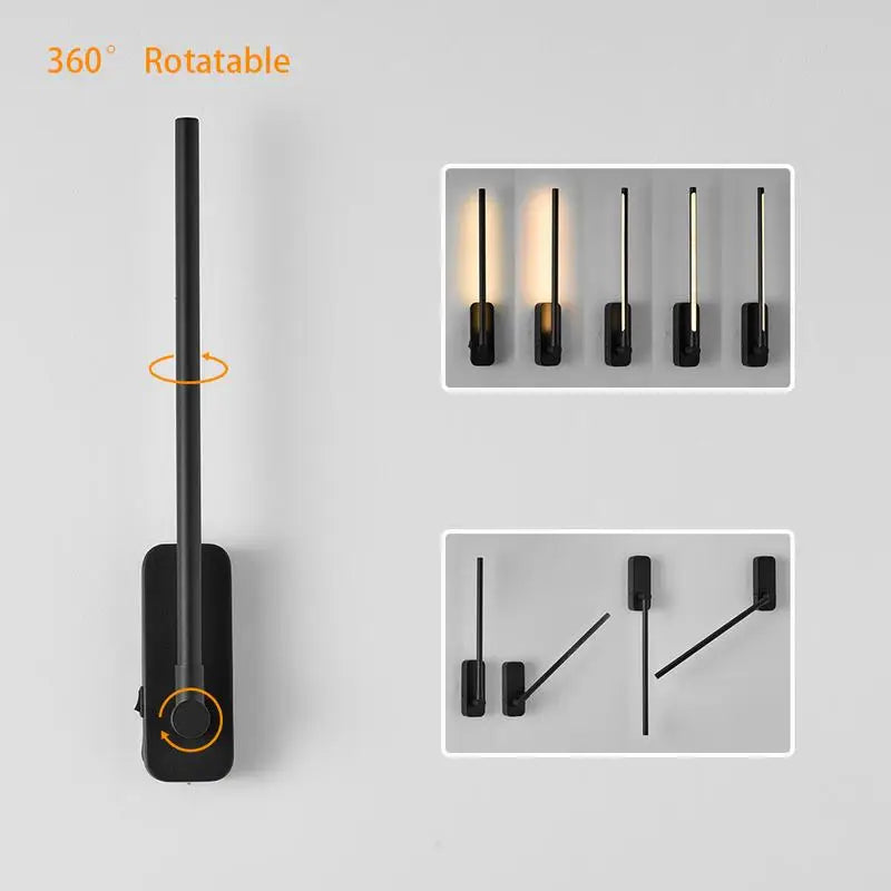 Rechargeable LED Wall Lights with Remote - Wireless Magnetic Clip-On Art Light - 3CCT Dimmable Fixture for Bedroom Decoration