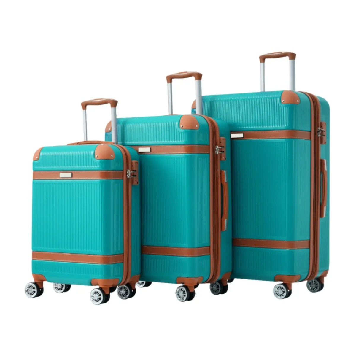 Hardshell Luggage Sets 3 Piece Lightweight 8 Wheels Travel Suitcase Sets