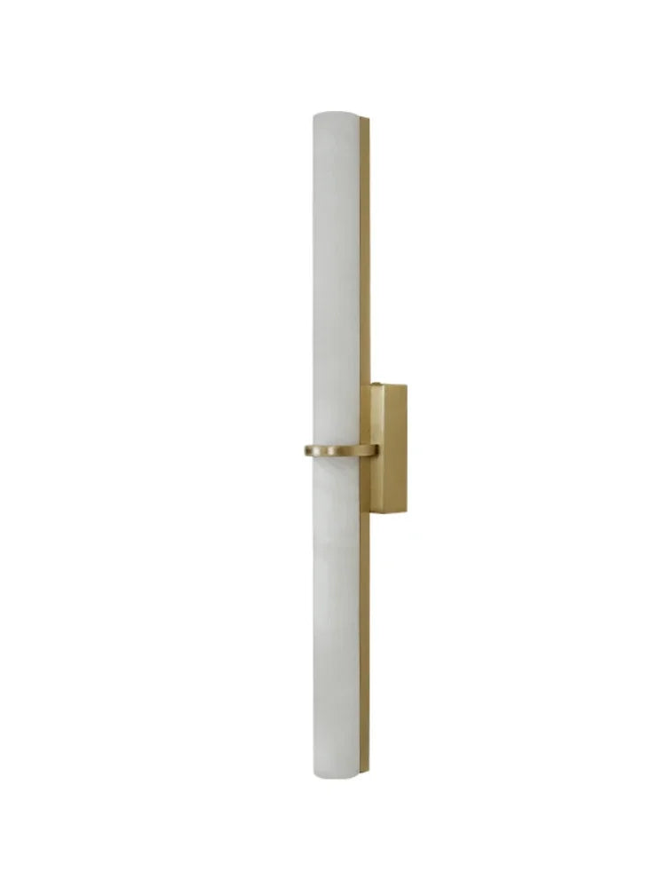Minimalist Marble Wall Lamp New Chinese Style Living Room Sofa Background LED Staircase Corridor Bedroom All Copper Line Lamp