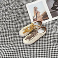 Women's shoes retro genuine leather round toe color matching two-tone shoelaces sneakers German training shoes