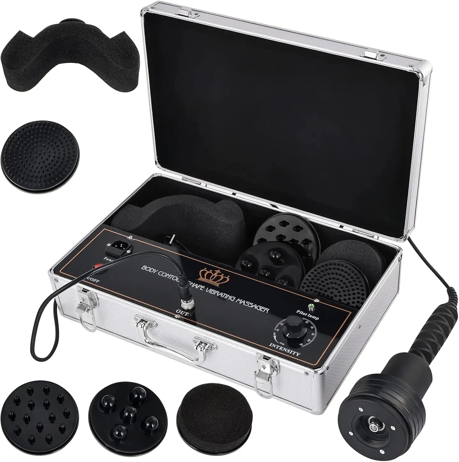 Electric Vibration Cellulite Massager Handheld Fat Remover Massage Box Back Massager Body Shaping Machine for Neck Back Shoulder